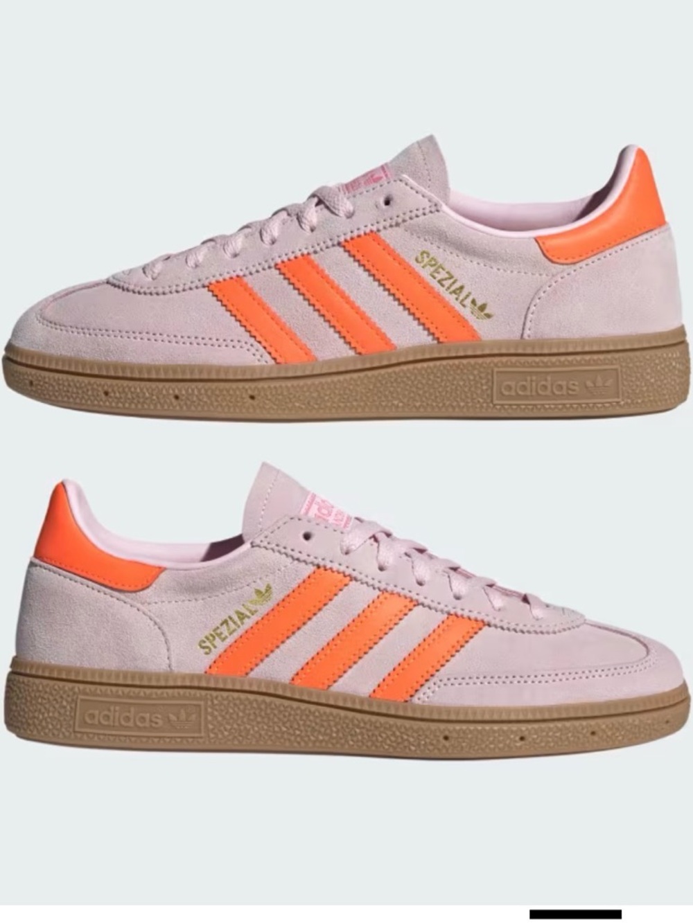 Adidas Handball Spezial Pink Orange Gum Sole Sneakers Size 8 Women SOLD OUT 🔥